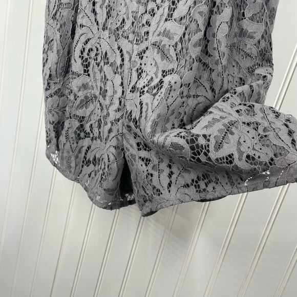 CeCe by Cynthia Steffe Women's Gray Lace Cocktail Classy Romper Size 0 - Picture 4 of 8